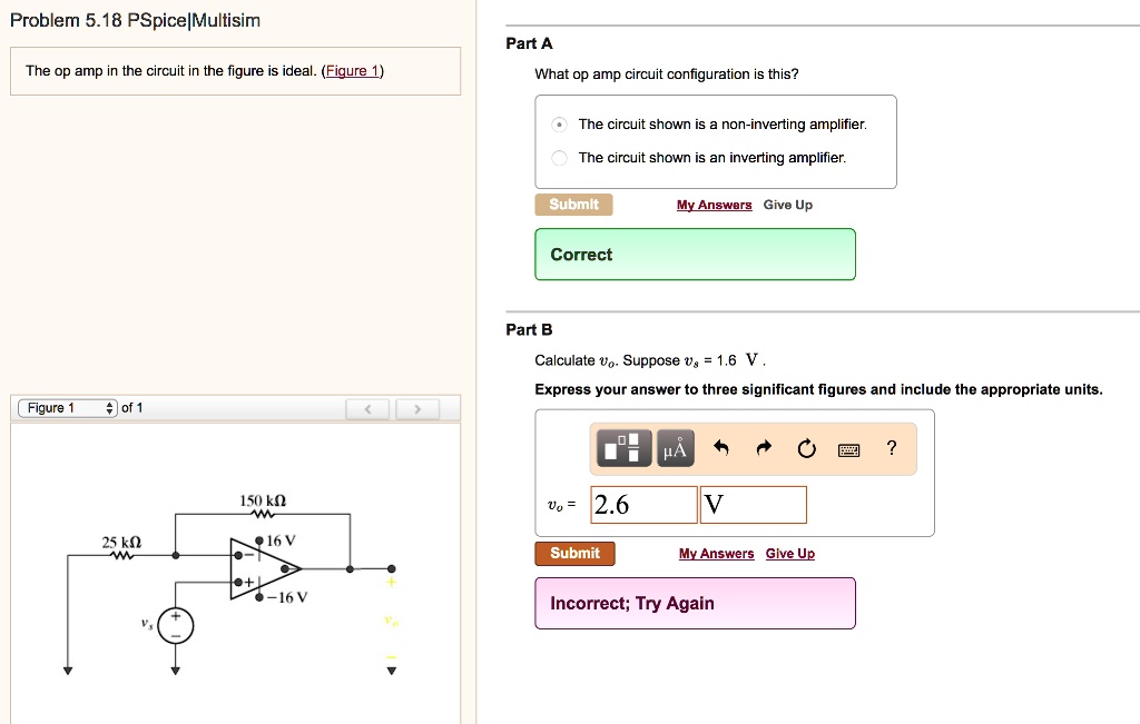 SOLVED: Problem 5.18 PSpice/Multisim Part A The Op Amp In The Circuit ...