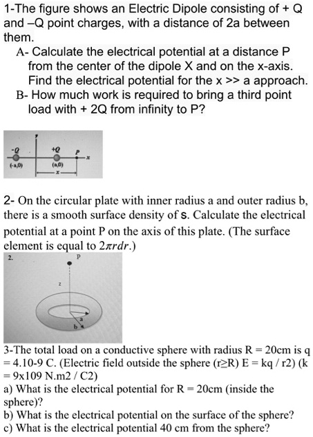 SOLVED: The figure shows an Electric Dipole consisting of +Q and -Q ...