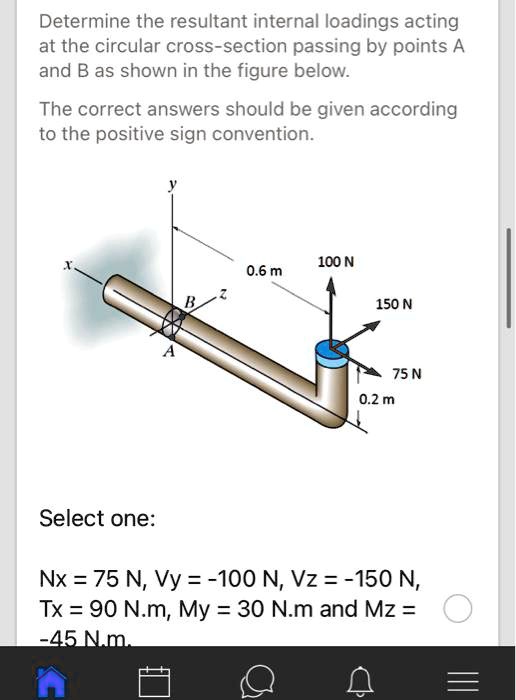 SOLVED: Determine the resultant internal loadings acting at the ...