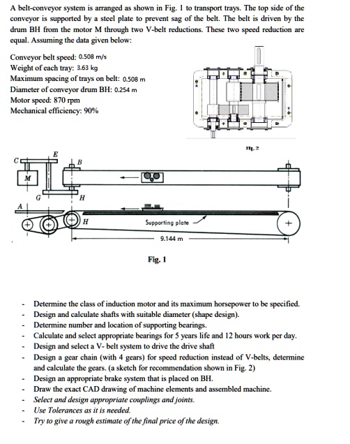 SOLVED A beltconveyor system is arranged as shown in Fig. 1 to