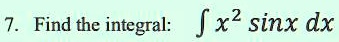 find the integral f x2 sinx dx 69483