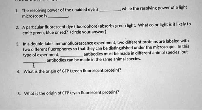 the resolving power of unaided human eye is