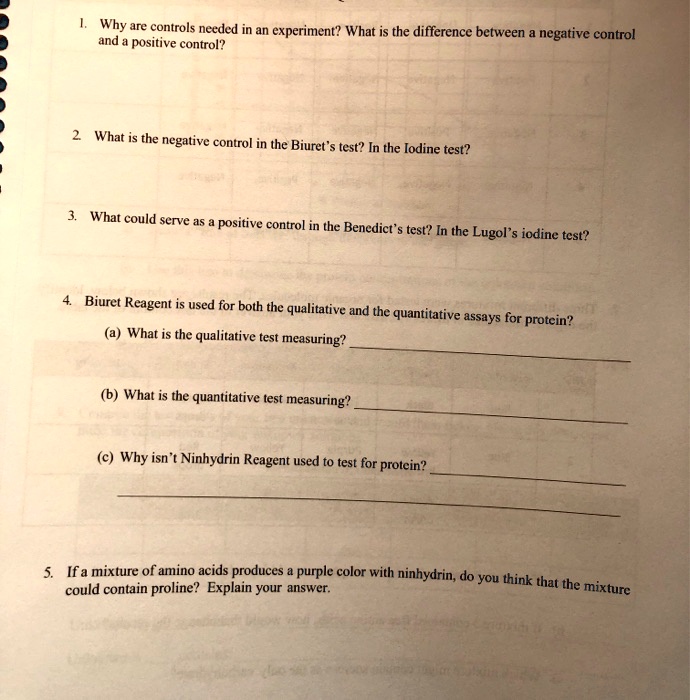 SOLVED Why are controls needed in an experiment? What is the