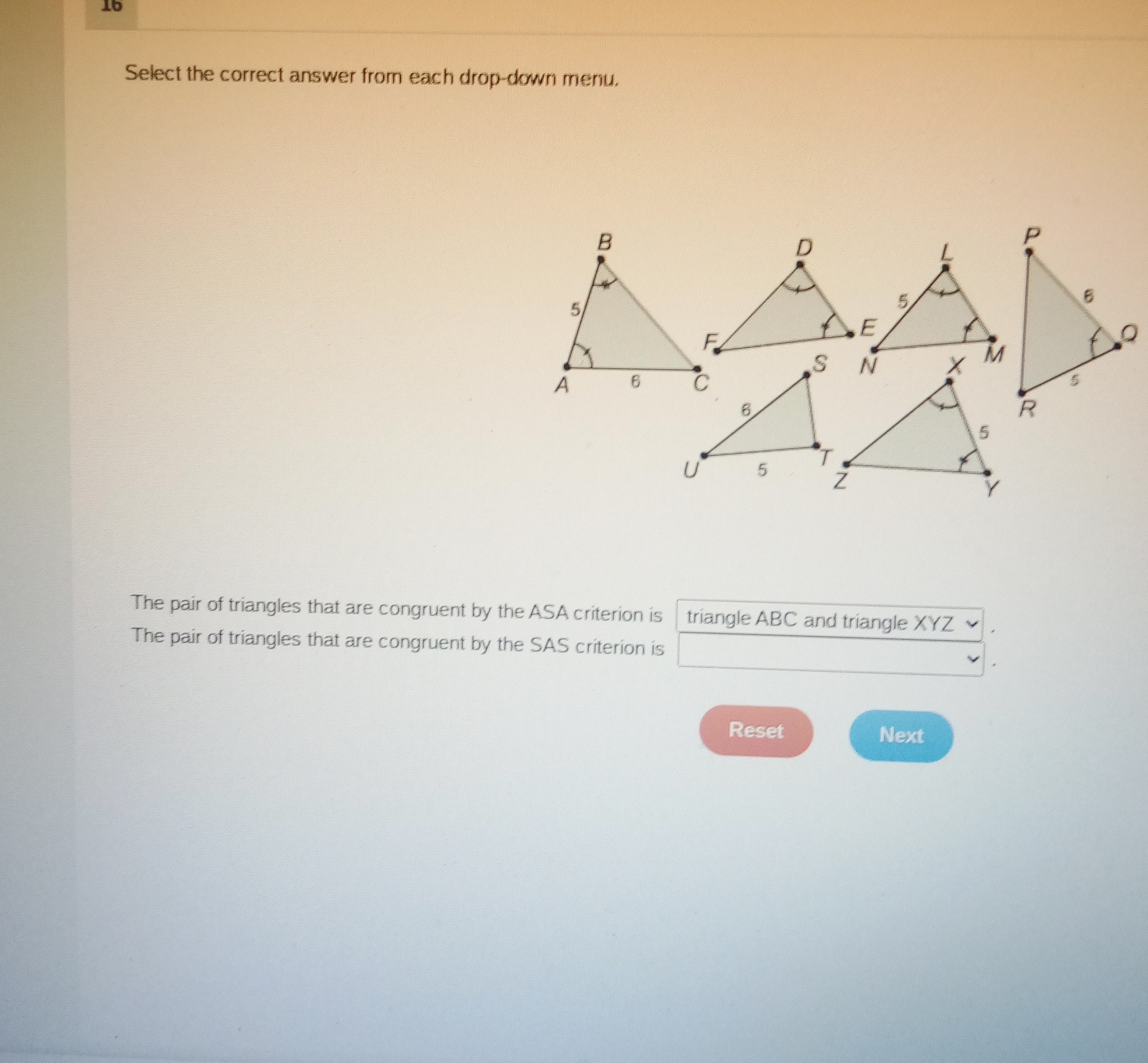 Select the correct answer from each dropdown menu. The pair of