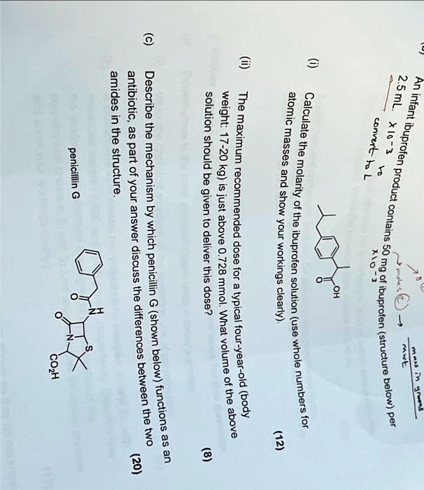 SOLVED An infant ibuprofen product contains 50 mg of ibuprofen