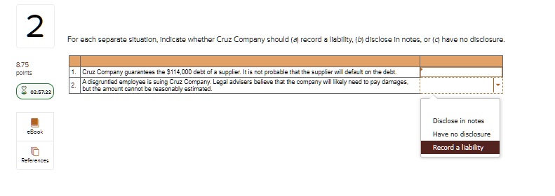 2 For Each Separate Situation Indicate Whether Cruz Company Should ...