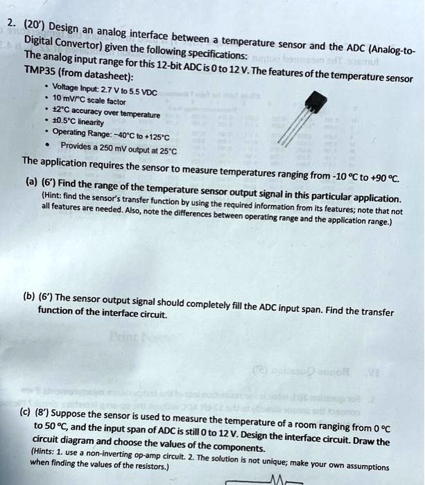 SOLVED Texts Digital Converter given the following specifications