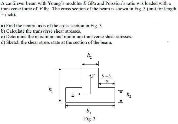 SOLVED: A cantilever beam with Young's modulus E (in GPa) and Poisson's ...