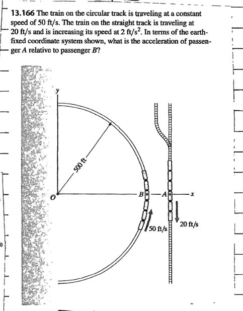 SOLVED: 13.166 The Train On The Circular Track Is Traveling At Constant ...