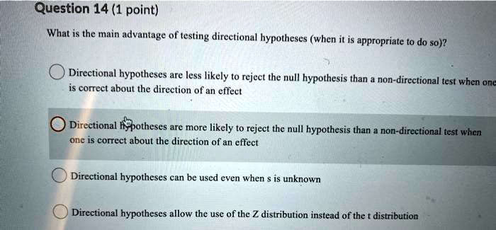how to write a non directional hypothesis