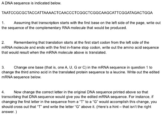 Text: DNA sequence is indicated below ...