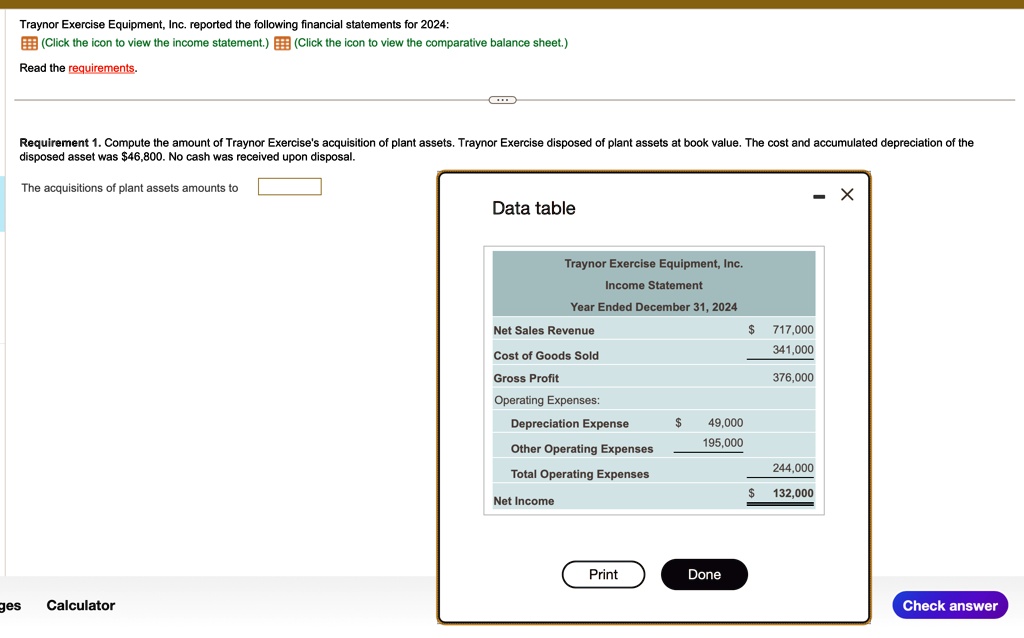 Texts Traynor Exercise Equipment, Inc. reported the following