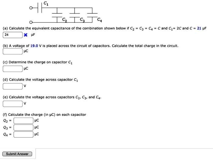 SOLVED: Texts: (a) Calculate the equivalent capacitance of the ...