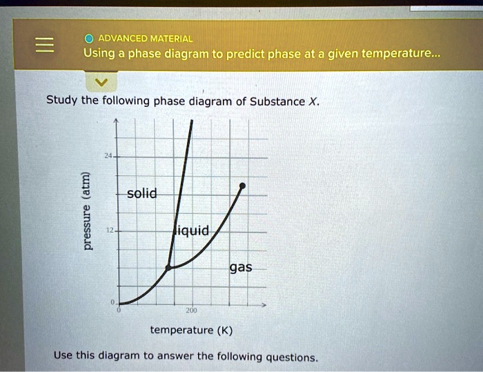 advanced material using a phase diagram to predict phase at a given