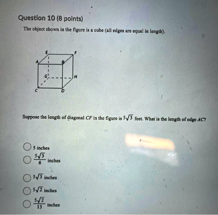 Question 10 8 Points The Objcct Shown In The Figure SolvedLib