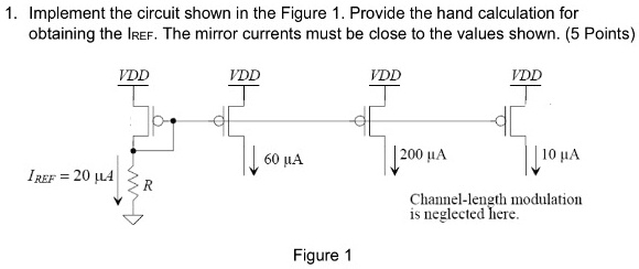 Iref Calculation SOLVED: Using GFUS 130 process model. The mobility of NMOS is 3 times ...