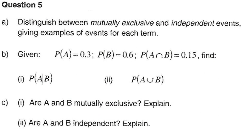 difference between independent and mutually exclusive