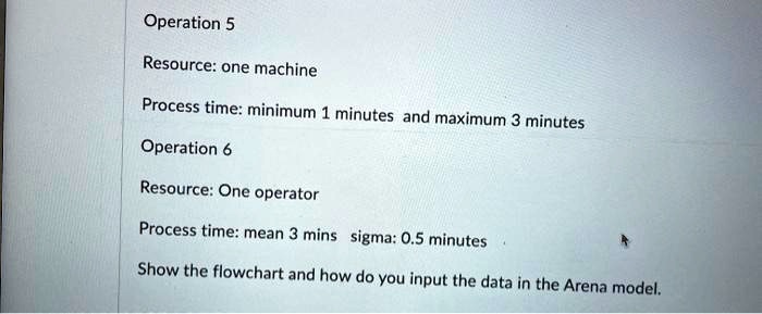 Operator Machine. Time Analysis SOLVED: Operation 5 Resource: one machine Process time: minimum minutes ...
