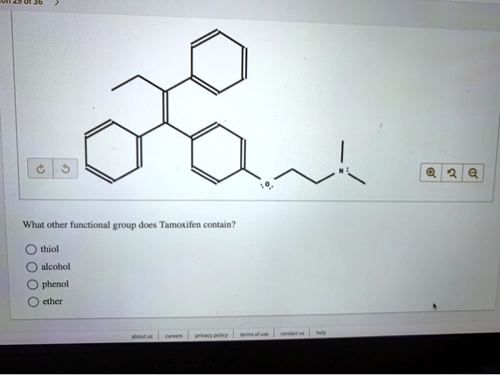 SOLVED What other functional group does Tamoxifen contain? thiol