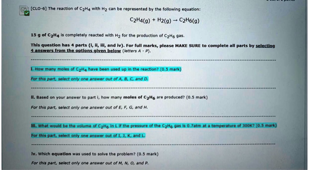 SOLVED The reaction of C2H4 with H2 can be represented by the