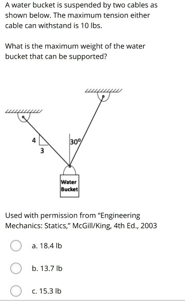 Answered: A container of weight W is suspended…