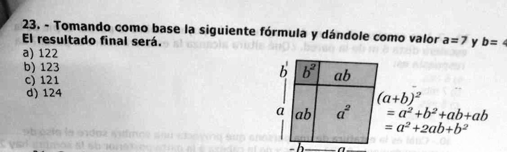 SOLVED: 23. - Tomando Como Base La Siguiente Fórmula Y Dándole Como ...