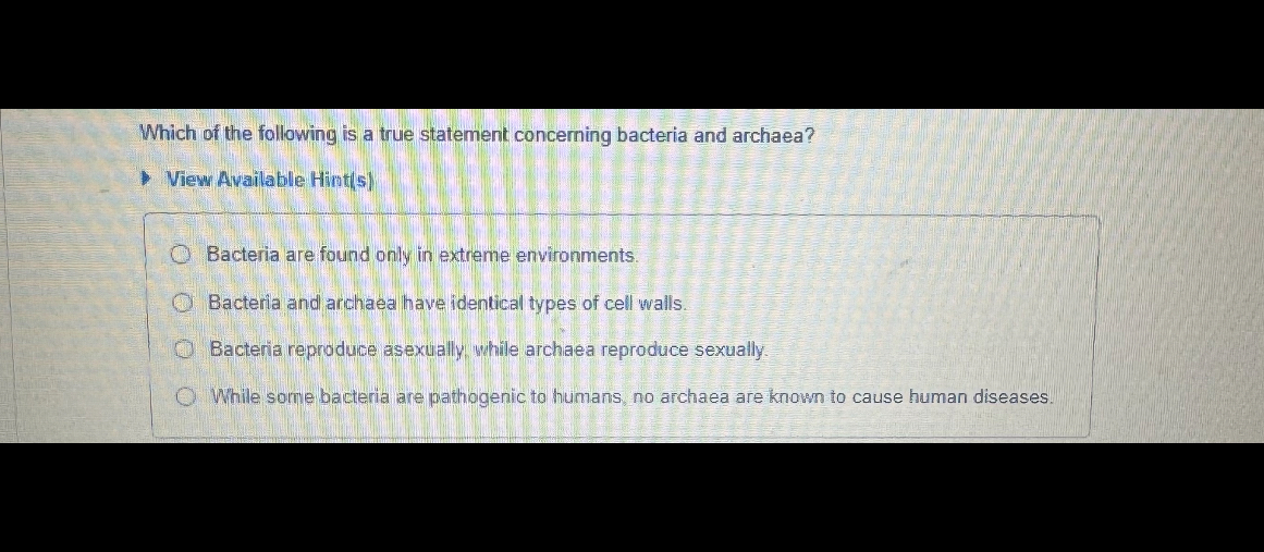 SOLVED Which of the following is a true statement concerning bacteria