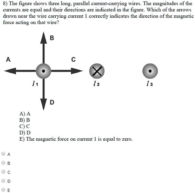 SOLVED: The Figure Shows Three Long Parallel Current-carrying Wires ...