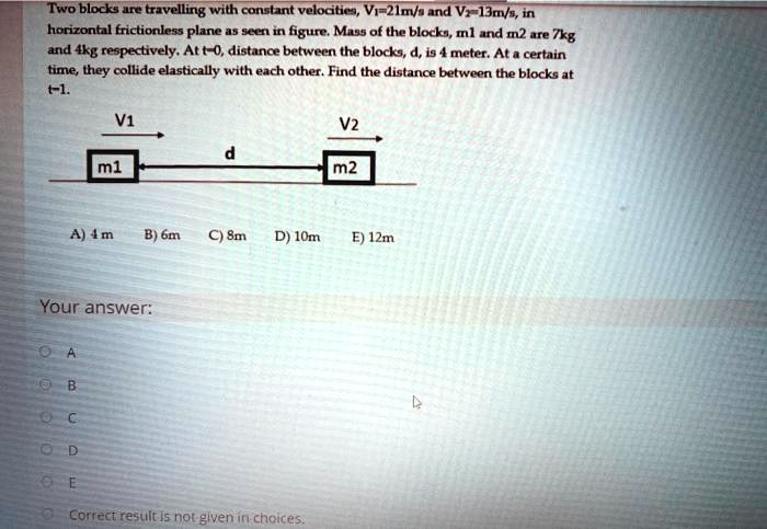 SOLVED: Two Blocks Ure Trivelling With Constant Velocitics, V1-2InVaund ...