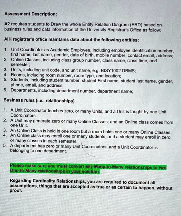 Question Paper Code Entity Chart assessment description a2 requires students to draw the whole entity ...