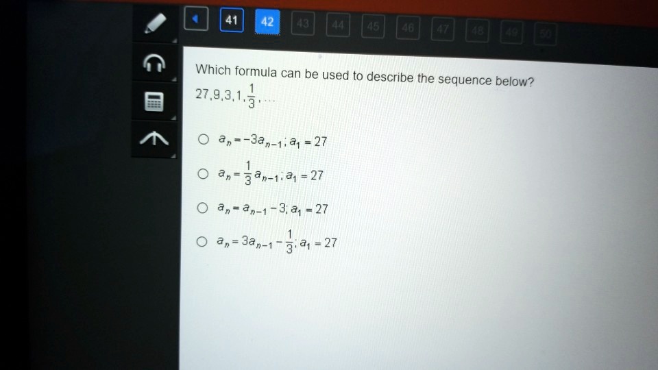 which formula can be used to describe the sequence below 27931 a1 3an