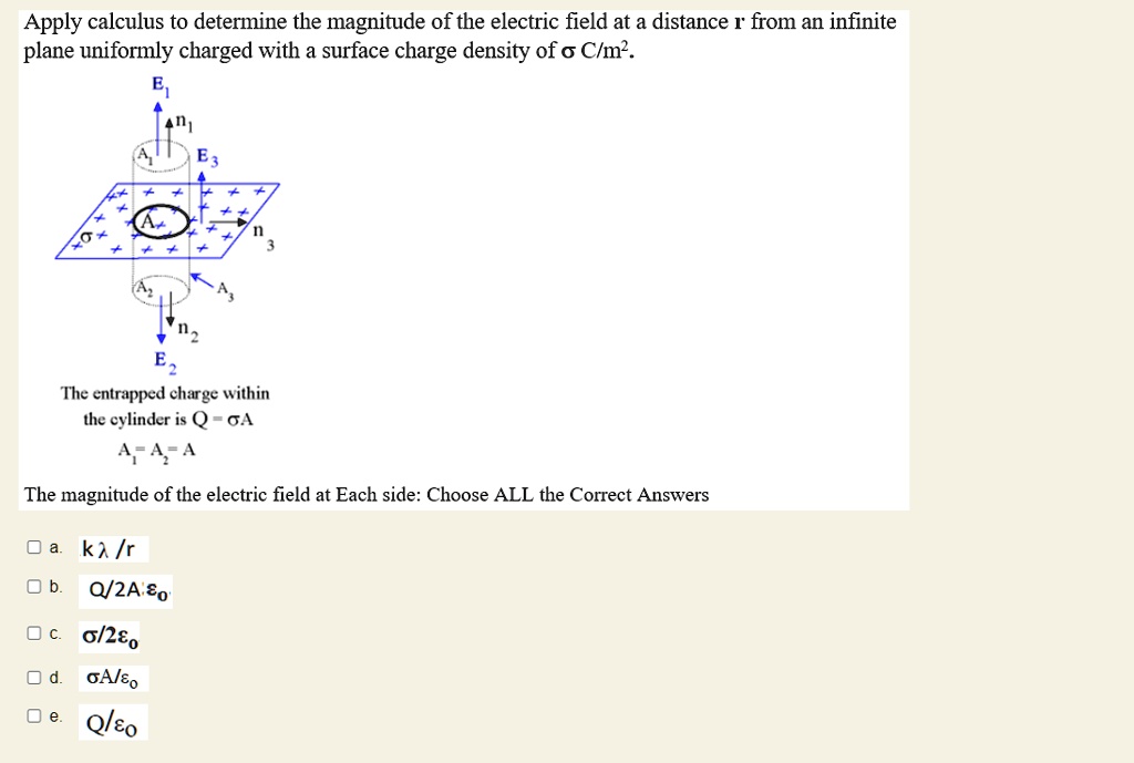 Apply calculus to determine the magnitude of the electric field at a ...