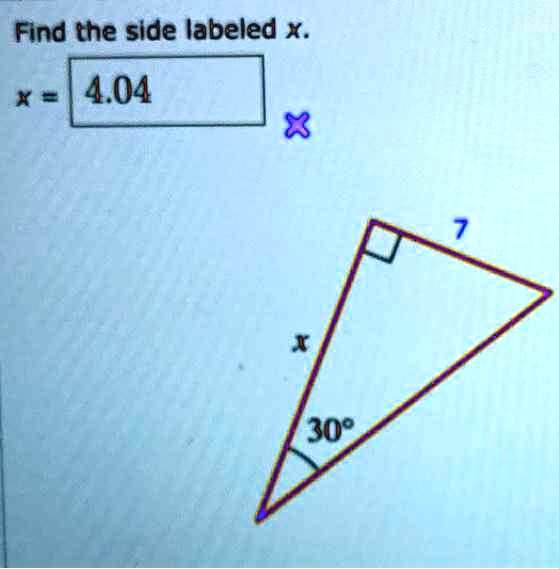 find the side labeled x x 404 308 54442