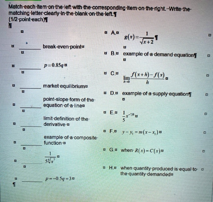 Solved] . Question 1 6 / 10 points Match each of the following meaning