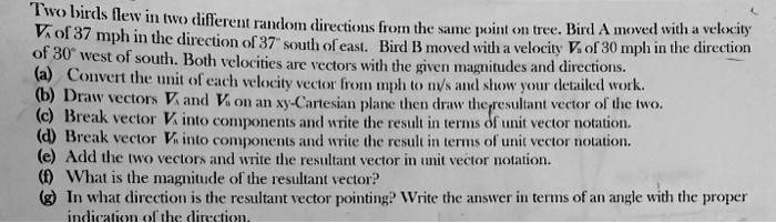 SOLVED: e) Add the two vectors and write the resultant vector in unit ...
