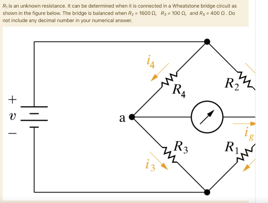 Wheatstone Bridge R1 R2 Known R3 Variable SOLVED: R1is an unknown resistance: It can be determined when it is ...