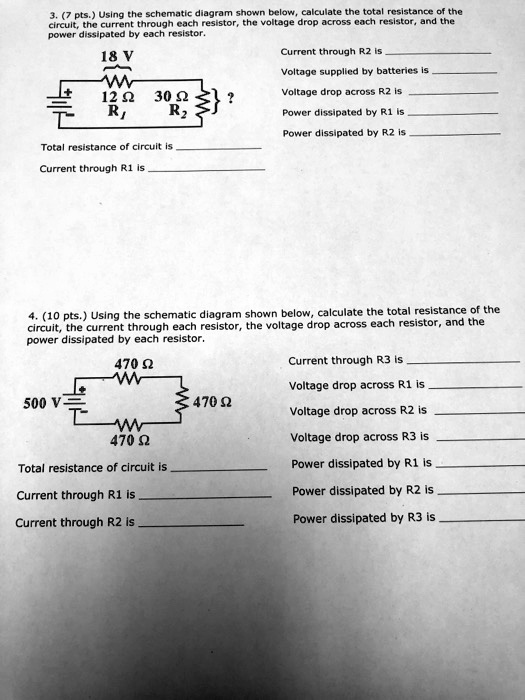 Video Solution 3 7 Pts Using The Schematic Diagram Shown Below Calculate The Total 0790