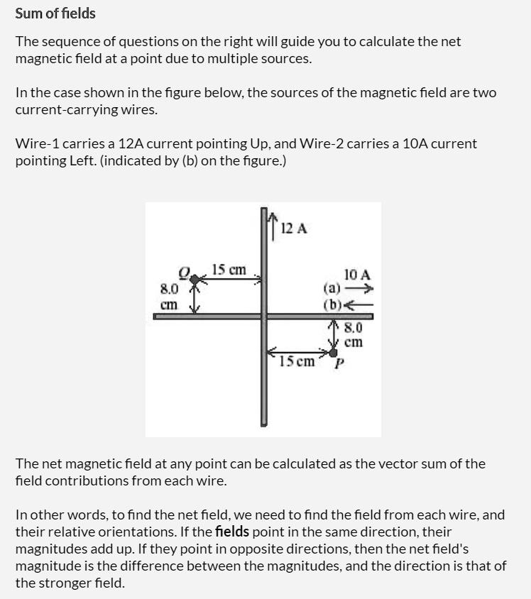 SOLVEDSum of fields The sequence of questions on the right will guide