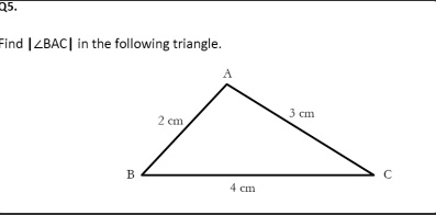 find lbac in the following triangle 36298