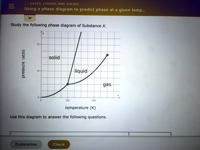 SOLVED GASES LIQUIDS AND SOLIDS Using phase diagram to predict phase