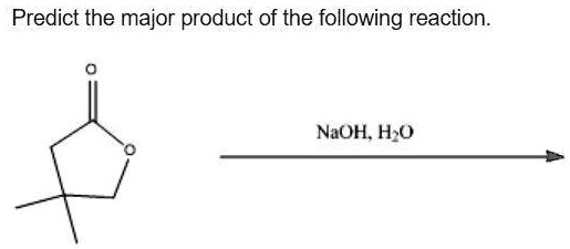 SOLVED: Predict the major product of the following reaction: NaOH + H2O