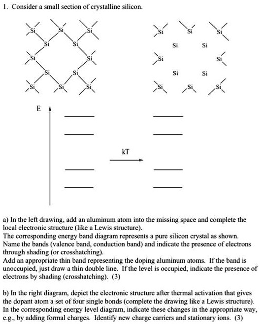 SOLVEDConsider small section of crystalline silicon 4) In the left