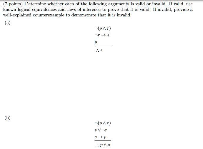 how can you determine if an argument is valid