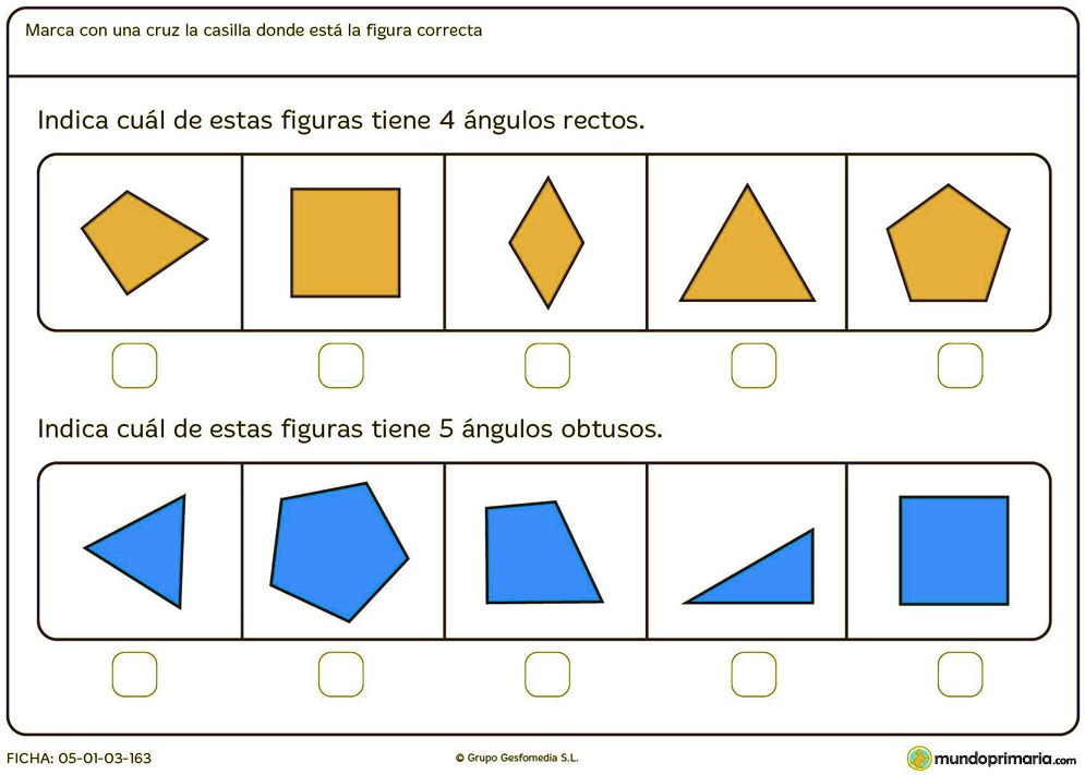 SOLVED: ayuda es de matematicas D: Marca con una cruz la casilla donde ...