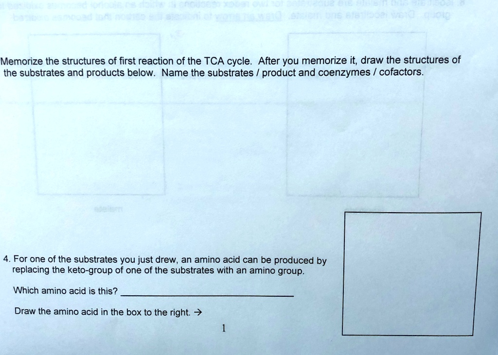SOLVED 'Please help me with TCA Cycle question ` Memorize the structures of first reaction of