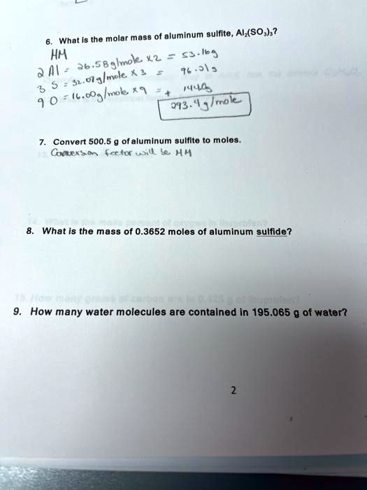 Solved What Is The Molar Mass Of Aluminum Sulfite Al So Ha 12 22 69 96 58 Ahmok 0i X 3 3 31 07g Mole Ok 1 14405 Il O03 993 1j Imole Convert 500 5 Of Aluminum Sulfite T0 Moles Solved What Is The Molar Mass Of Aluminum Sulfite Al So Ha 12 22 69 96 58 Ahmok 0i X 3 3 31 07g Mole Ok 1 14405 Il O03 993 1j Imole Convert 500 5 Of Aluminum Sulfite T0 Moles