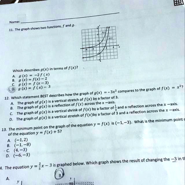 Solved Which Statement Best Describes How The Graph Of G X 3x 2 Compares To The Graph Of F X X 2 Reminder Number 12 For The Picture Has The Answers For The Question Name And Tne Eraph Shows Solved Which Statement Best Describes How The Graph Of G X 3x 2 Compares To The Graph Of F X X 2 Reminder Number 12 For The Picture Has The Answers For The Question Name And Tne Eraph Shows