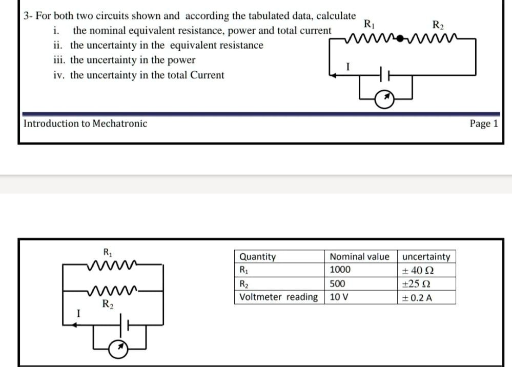 SOLVED For both of the two circuits shown and according to the