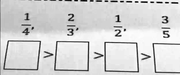 (1)/(4) > (2)/(3) > (1)/(2) > (3)/(5)
