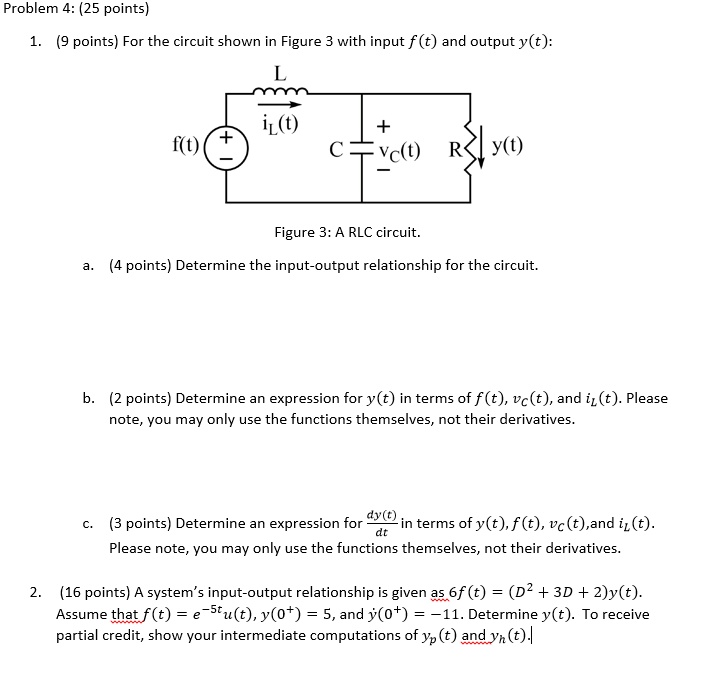 SOLVED: Problem 4: (25 points) 1. (9 points) For the circuit shown in ...